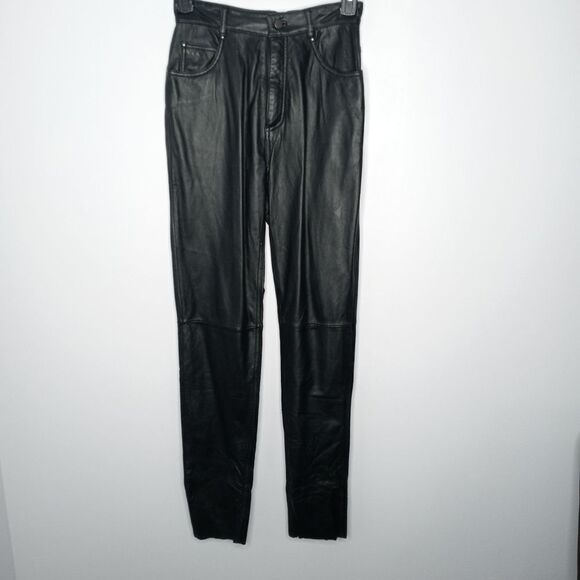 Wilsons leather black leather pants size 10 - Picture 1 of 6